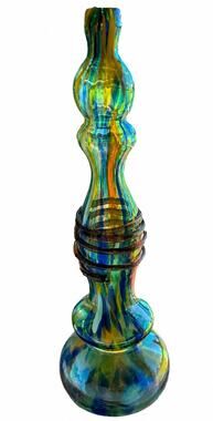 Home Essentials & Beyond Hand Blown Art Glass Vase 17.75” Vintage